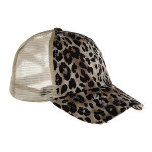 Leopard Trucker cap hat